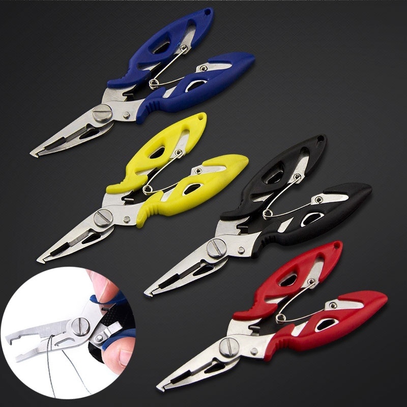 1Pcs New Olecranon Fishing Line Scissors Curved Surface Pliers Multi-purpose