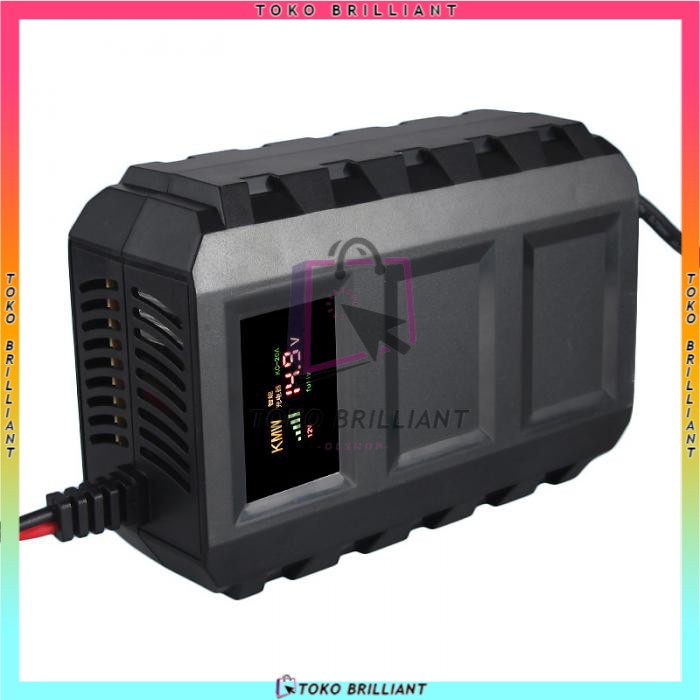 NEW!!! Charger Aki Mobil Motor 12V 20A Smart Intelligent Chip LCD Indicator