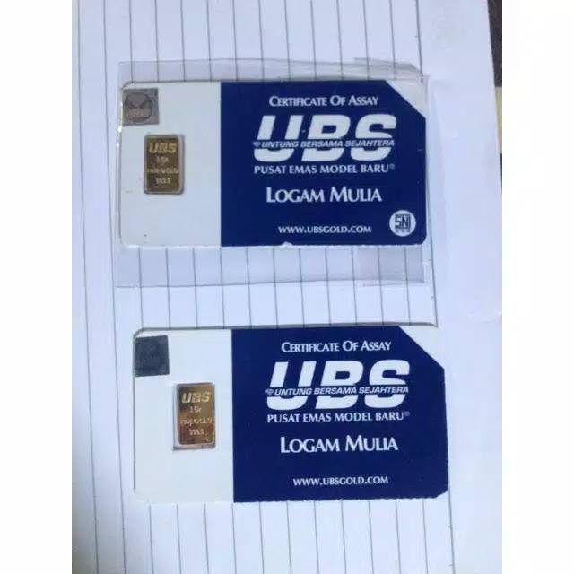 Emas UBS logam mulia 1 gram