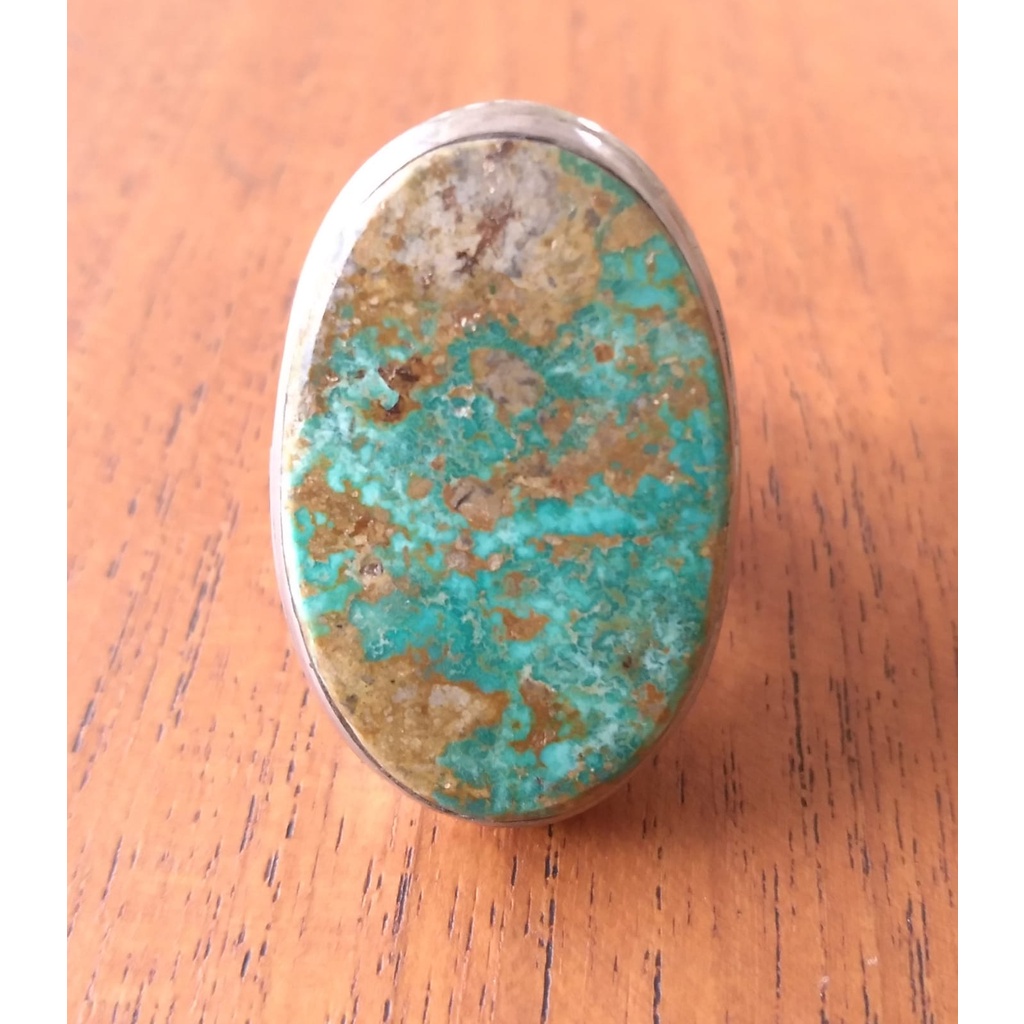 Cincin Pirus Persia Hijau Big Size Ring Perak 925 Handmade