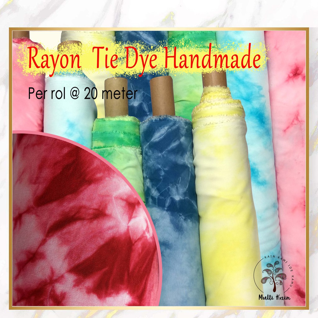 bahan kain rayon premium Lebar 140 cm tiedye Tie Dye