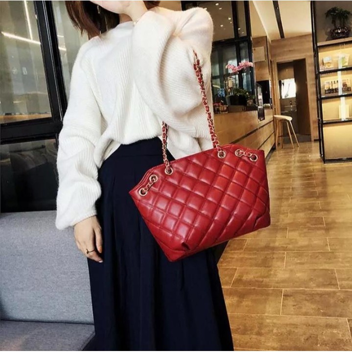 [COD] Tas Wanita Batam Cantik Semi Import Motif Jait-Jait Handbag Wanita Remaja Terbaru Trend Korea