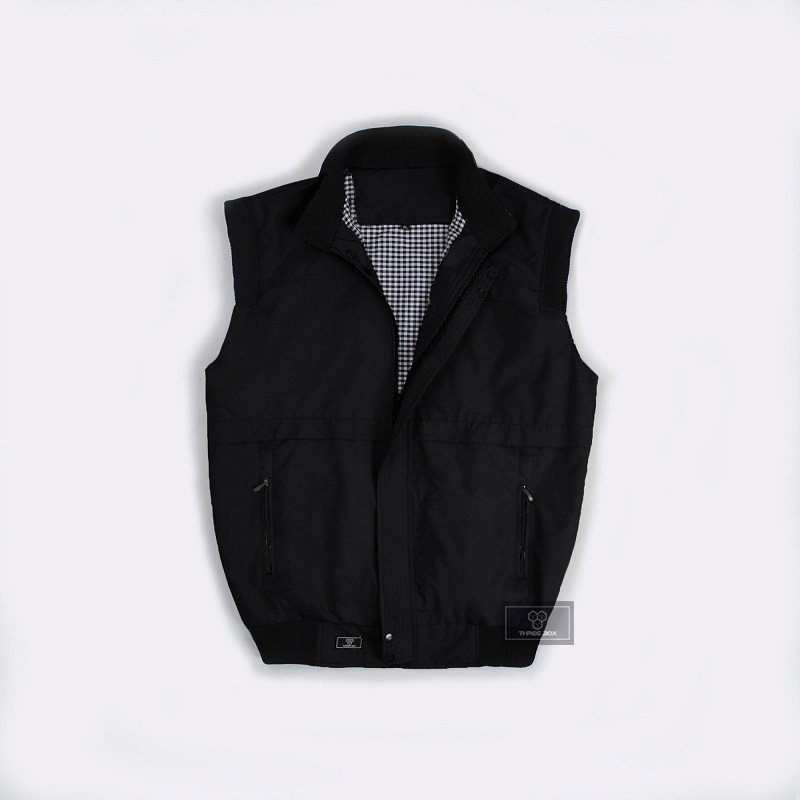 Vest Rompi Pria Wanita Casual Black Keren Medium M L XL Big Jumbo 2XL 3XL