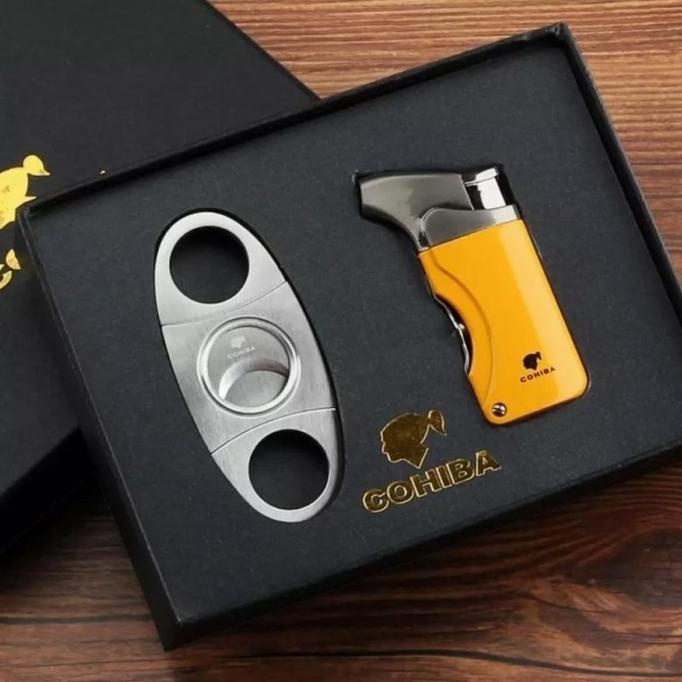 

C0H1B4 Accessories Set With Gift Box [ Cutter & Lighter ]