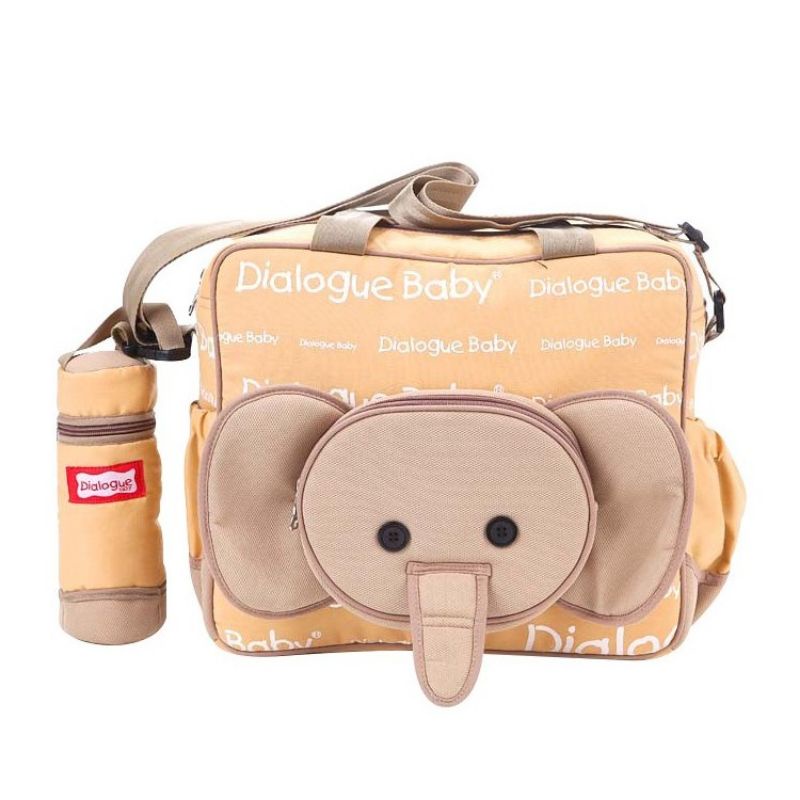 Dialogue Tas Bayi Medium + Tempat Botol Susu Karakter Gajah DGT 7118