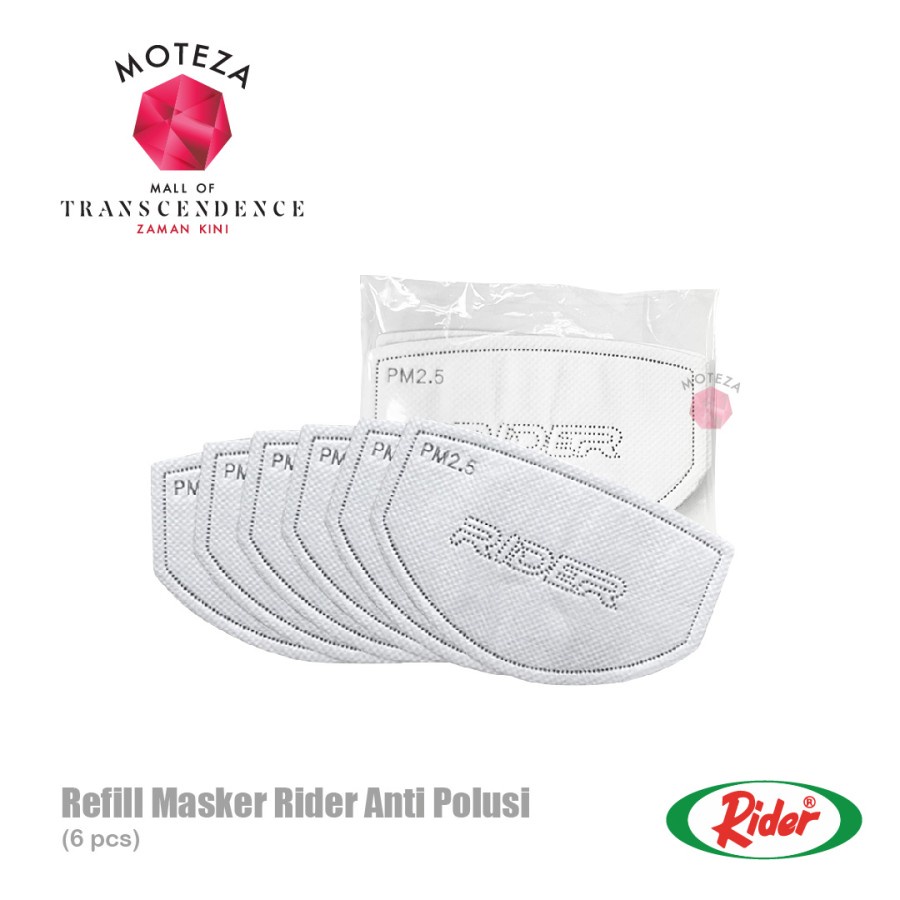 Moteza Masker Filter Karbon Aktif N95 - RIDER - Anti Polusi Kesehatan / Motor