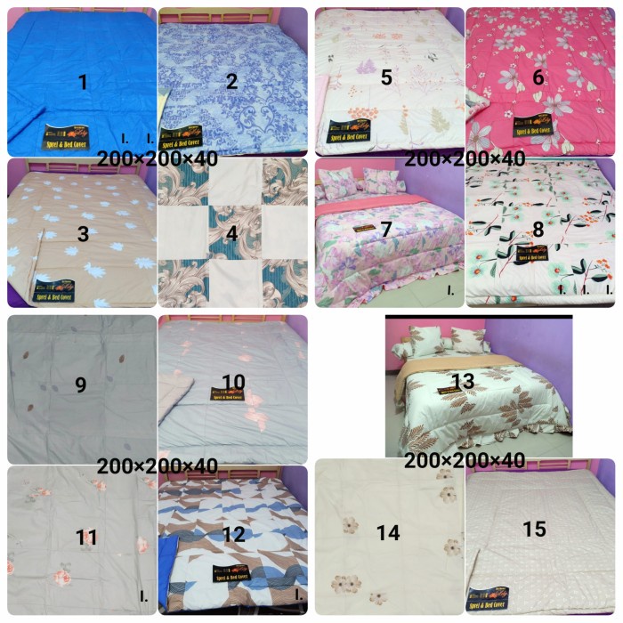 Sprei & Bedcover Premium Sprei Perca My Love Ukuran 200X200 Extra King Size Tinggi 40Cm