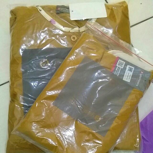 Luvena - Shamira Korpri Dress Original/ Gamis Batik / Seragam Batik Pns / Batik Biru