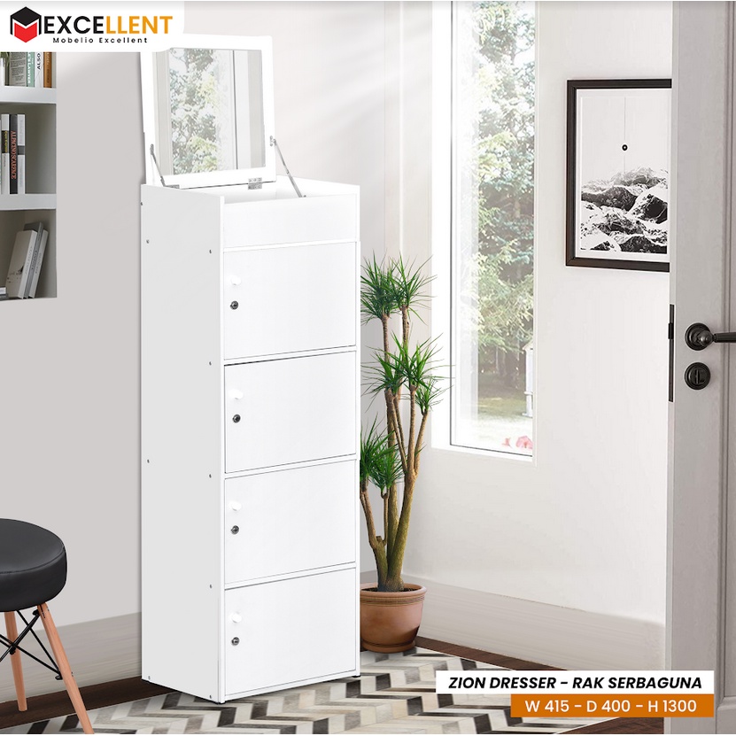 Rak Serbaguna Locker 4 Pintu Plus Kaca