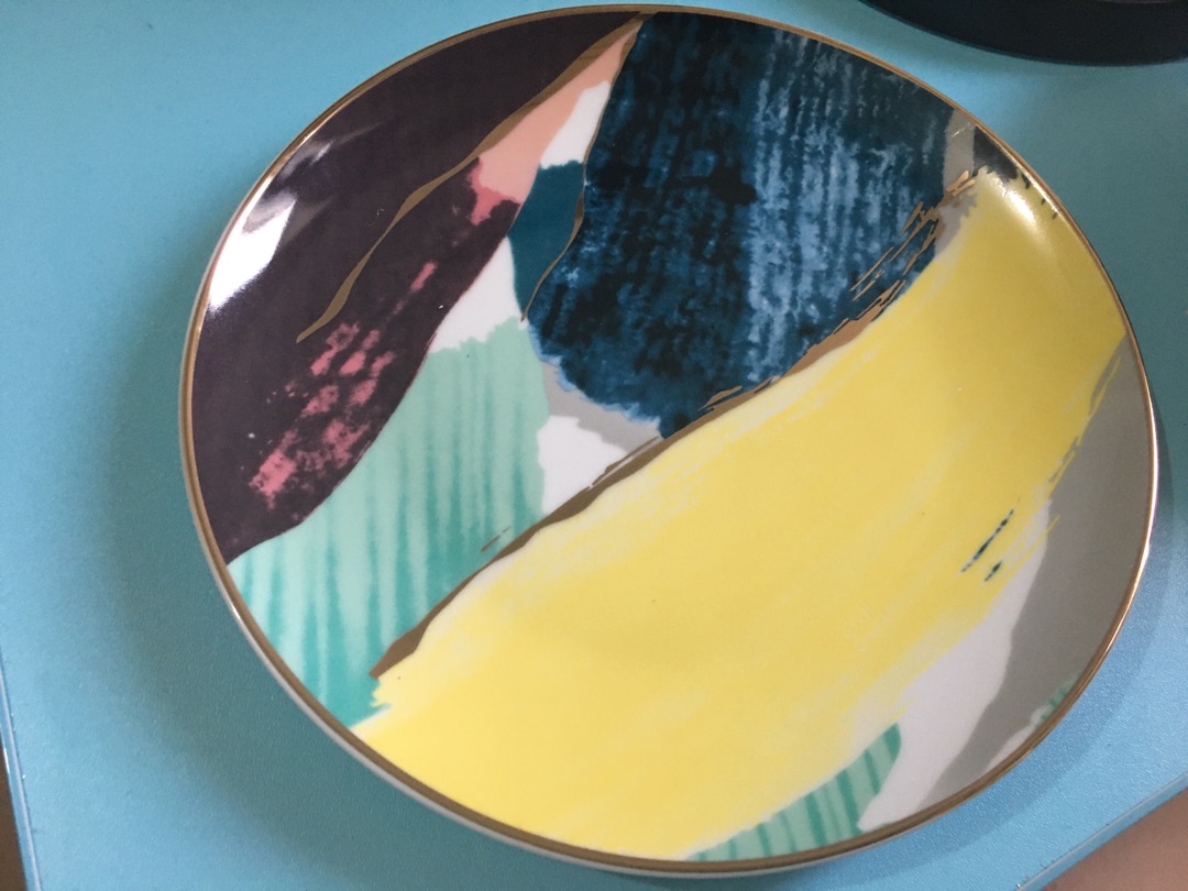 Watercolor Plate Premium Quality Piring Makan