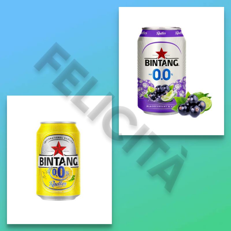 Bintang Radler 0,0% (Zero / Non Alcohol/Non Alkohol) Blackcurrant & Lime Can 330 ml