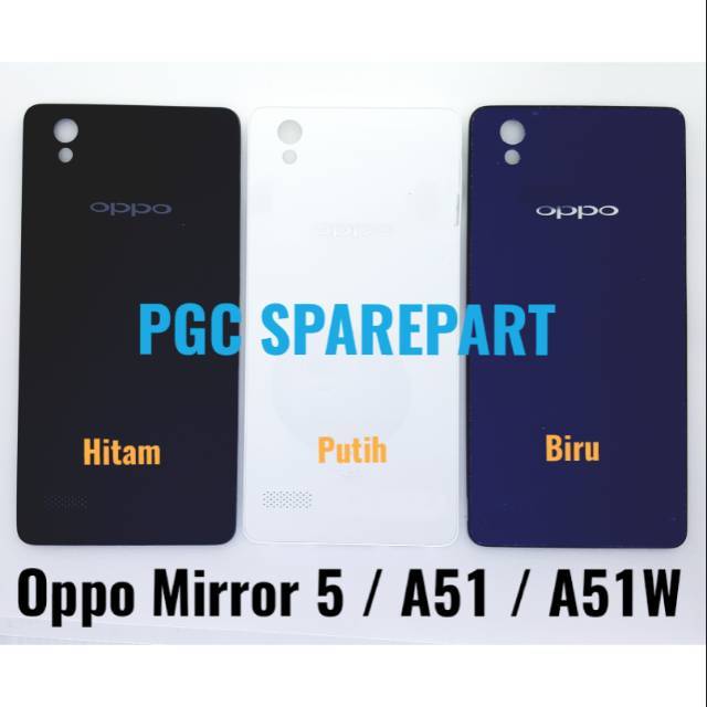 Backdoor OP Mirror 5 - A51 - A51W - Penutup Tutup Baterai Casing Belakang Back Cover Door Housing
