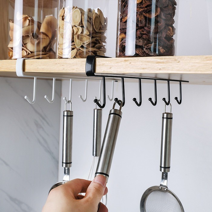 Iron Storage Rack Row Nail free 6 Hook