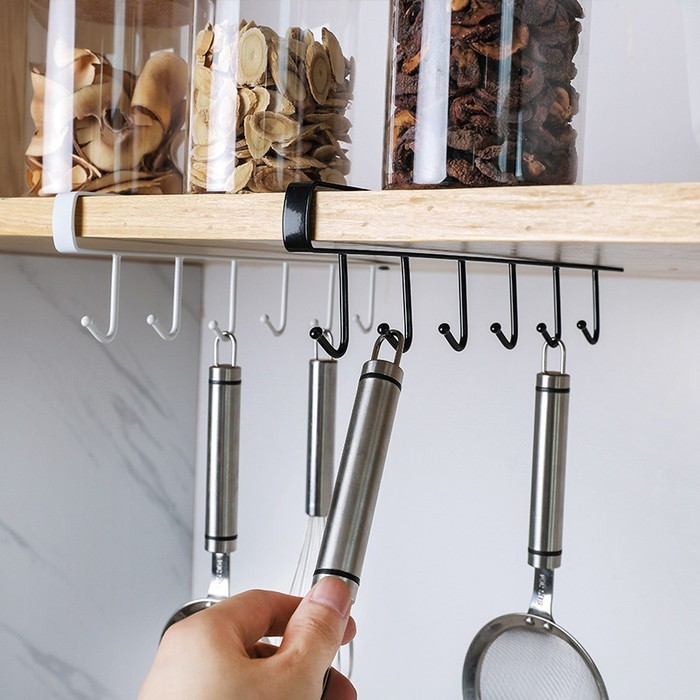 Iron Storage Rack Row Nail free 6 Hook