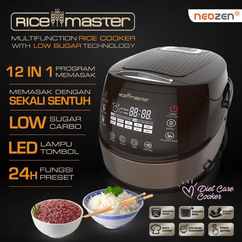 Neozen Rice Master Rice Cooker Low Carbo