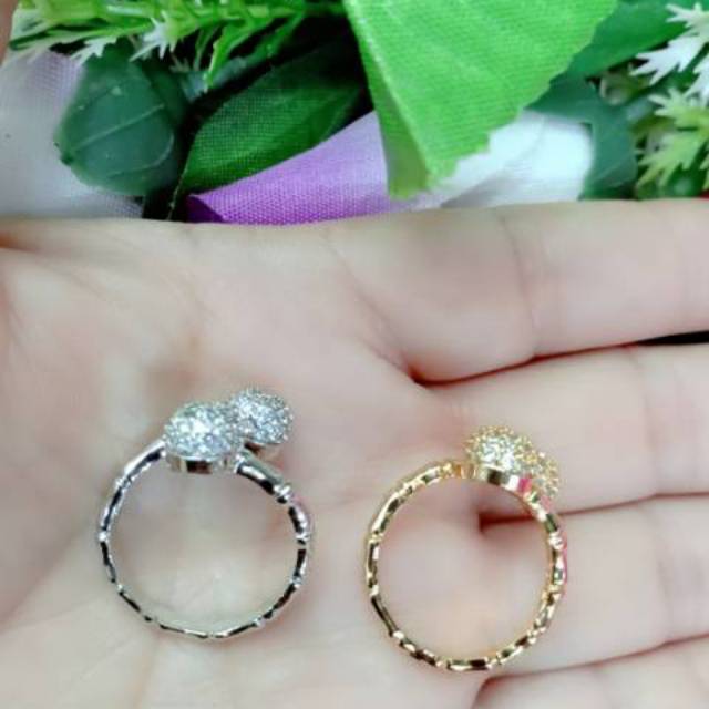 Xuping cincin permata lapis emas mata bulat