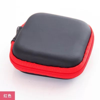 ☀ INDOLAND ☀ D014 Travel Pouch Dompet Persegi Case Organizer Tempat Headset Koin Kunci Kotak Penyimpanan Charger Mini