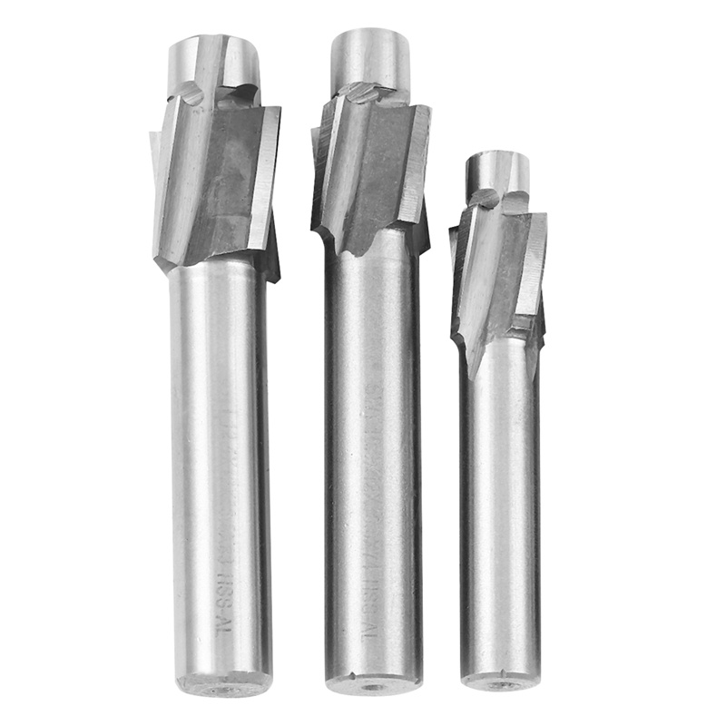 7Pcs Mata Bor Hss M3-M12 Counterbore Milling Cutter Pilot Slotting Tool End Mill Slotting