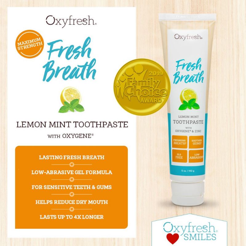 Oxyfresh Lemon Fresh Breath 142gr Pasta Gigi Odol Oxyfresh