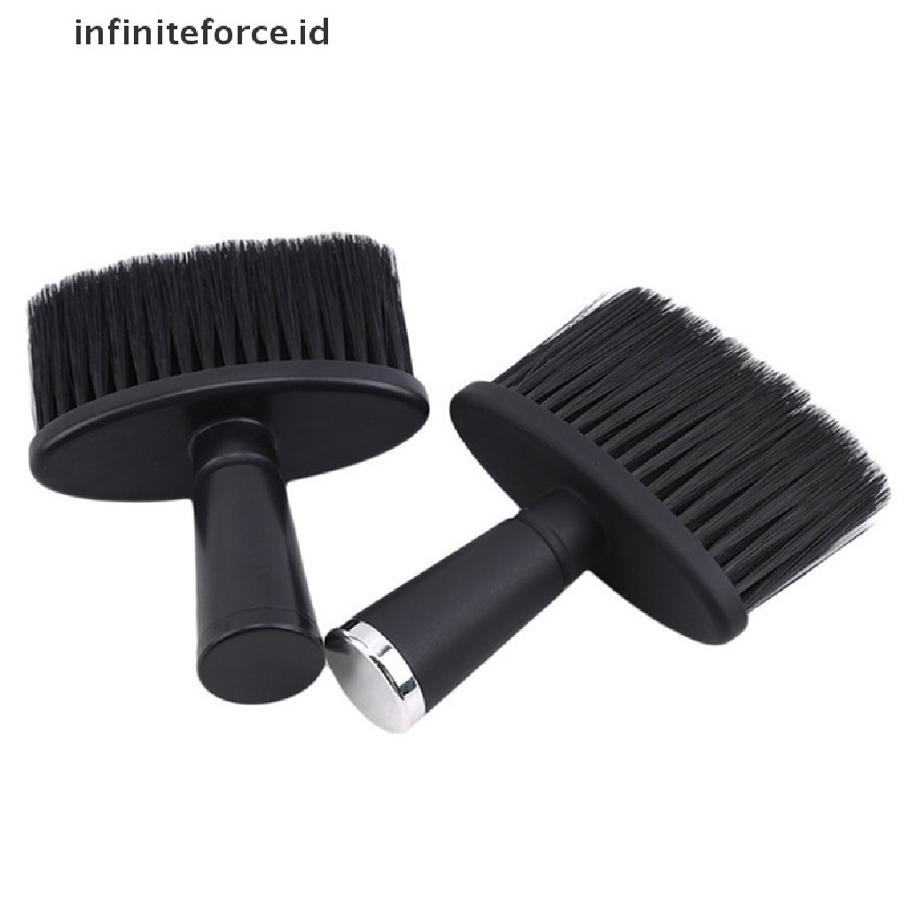 (infiniteforce.id) Sikat Pembersih Leher / Wajah / Rambut / Jenggot Bahan Lembut Warna Hitam