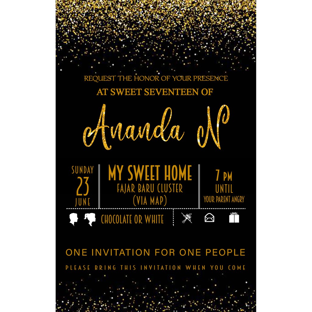 Sweet 17 Invitation Cobypic Com