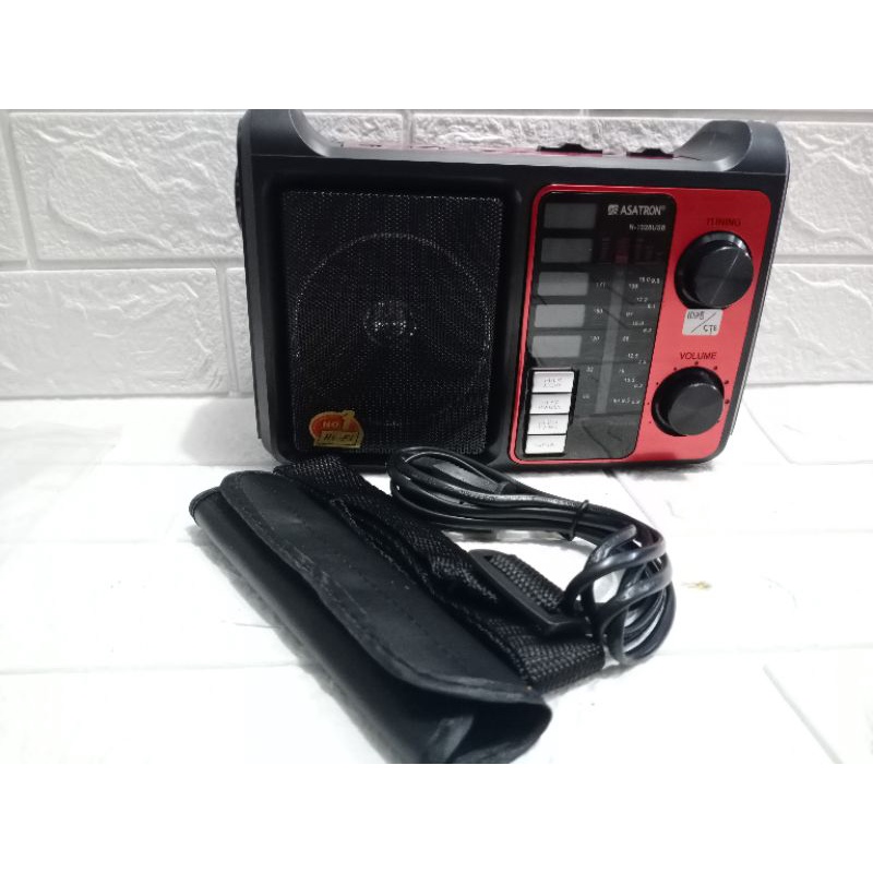 RADIO AM FM TV SW ASATRON R-1028USB 5 Bands Radio With USBSD Mp3 - M/radio/speaker