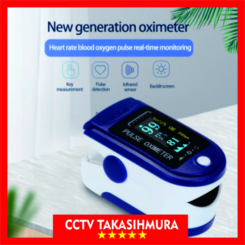 Pulse Oximeter Oxymeter Finger Digital Pengukur Oksigen Detak Jantung