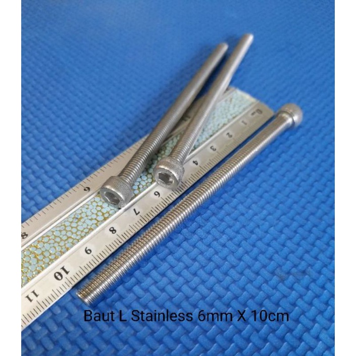 Baut L Stainless baut 10/6mm X 10cm
