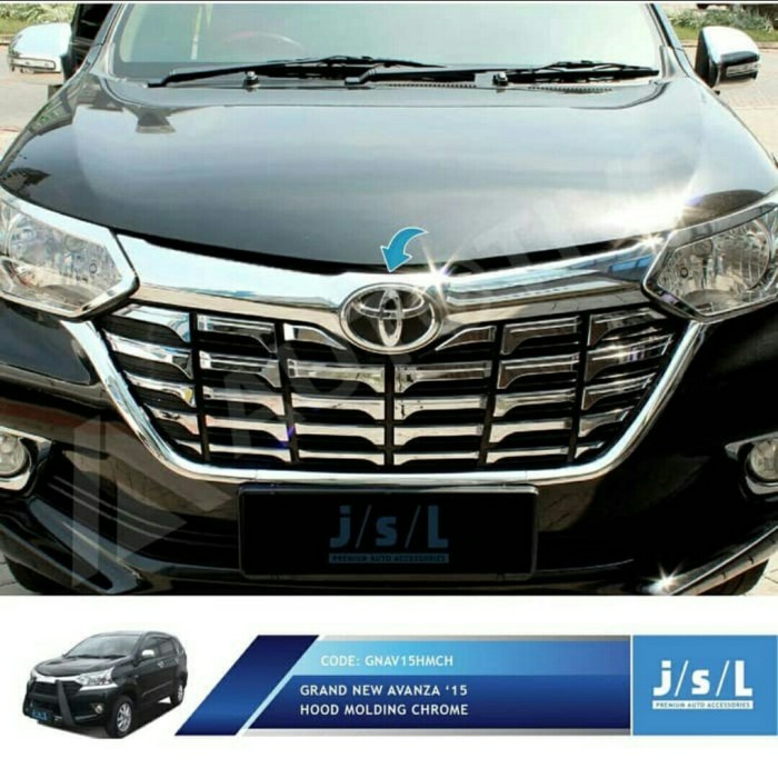 Grand All New Avanza Hood Moulding Chrome