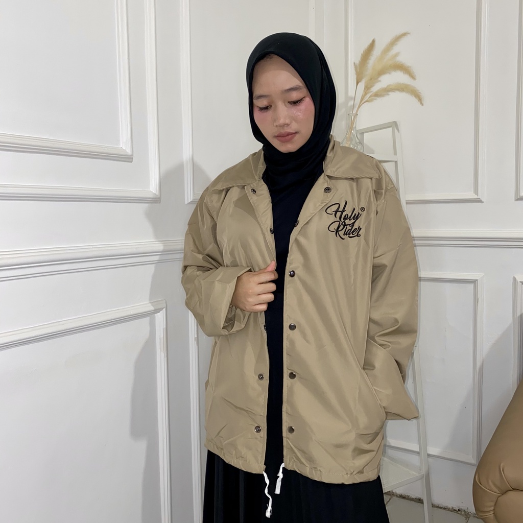 Coach Jacket holyrider  MMXXI BORDIR  KHAKI II Jaket Coach model winbacker