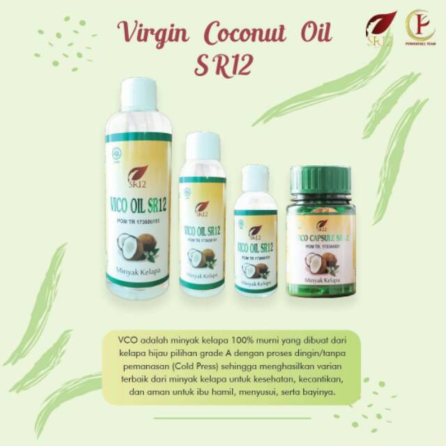 VICO OIL &amp; KAPSUL SR12/minyak VCO/minyak kelapa murni