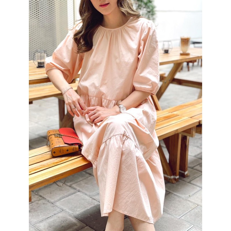 H&M puffy sleeve maxy dress