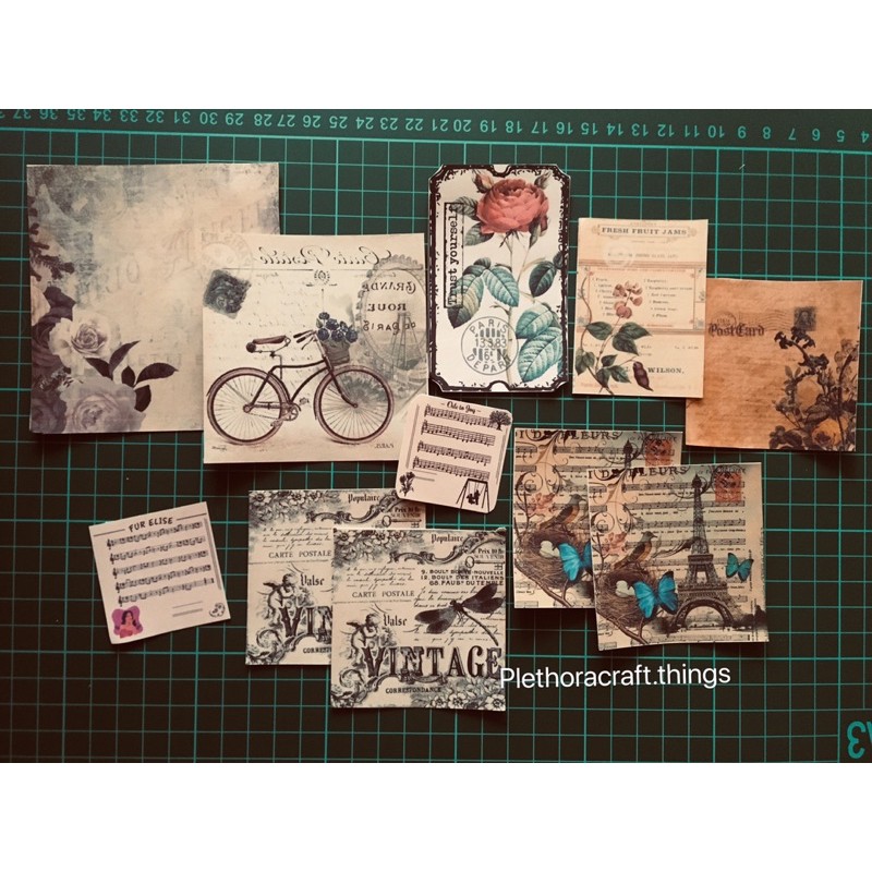 

postage stamp vintage sticker aestetik murah old sticker planner untuk bujo dan journaling kit music