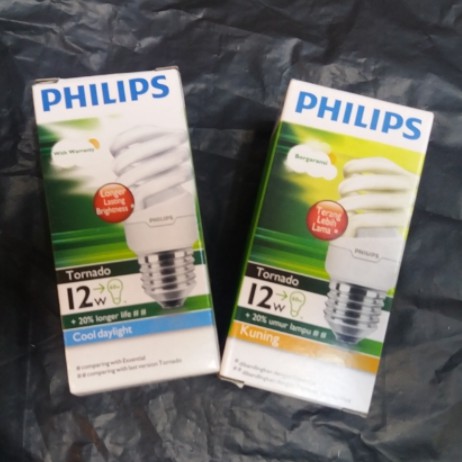 Philips Tornado 12Watt Putih / Kuning (sudah termasuk Bubble Wrap)