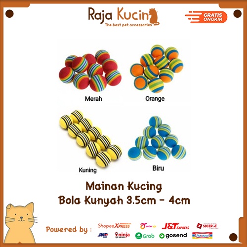 Mainan kucing bola kunyah 3.5cm