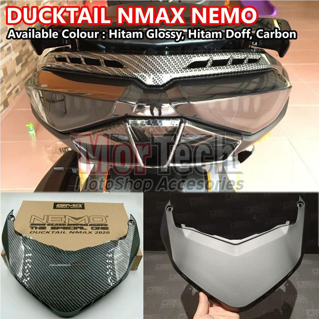 Ducktail Nmax Carbon by Nemo Sirip Lampu Stop Nmax Carbon Duck tail Sirip Belakang Aksesoris Nmax Ol