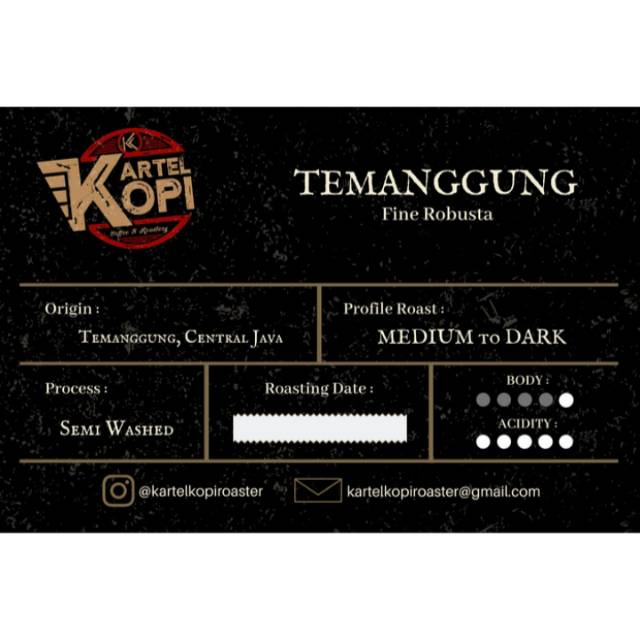 

Kopi Blend Espresso Gayo Temanggung / Kopi Campuran Susu 200gr