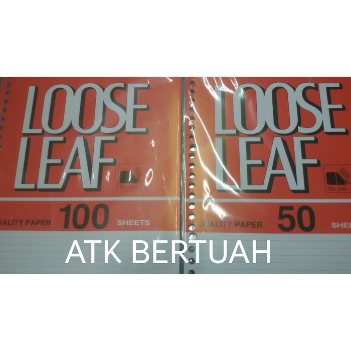 

Isi Kertas Binder - Kertas File - Kertas Note Kertas File Besar Loose Leaf Garis B5 100 Produk