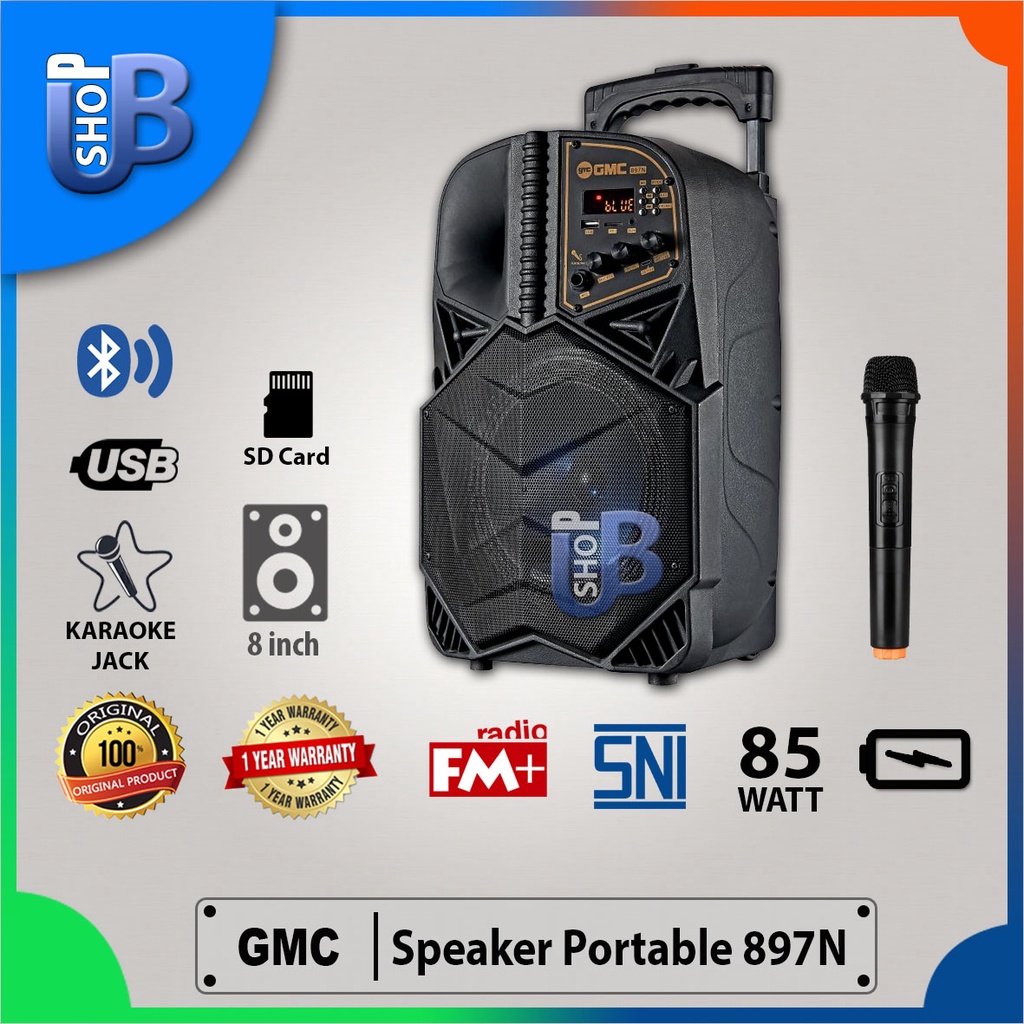 GMC SPEAKER 897N MULTIMEDIA BLUETOOTH + MIC WIRELESS