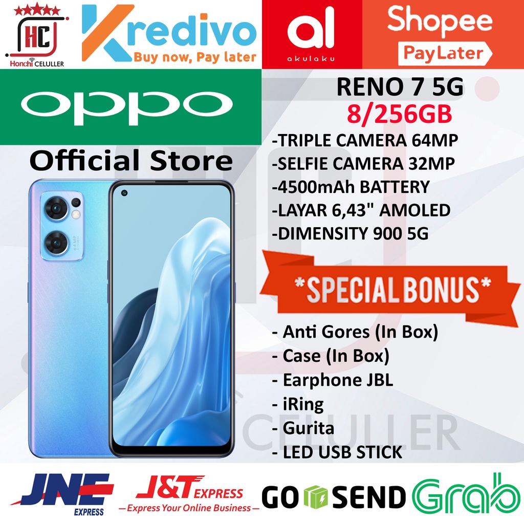 OPPO RENO 7 RENO7 5G 8/256 GB GARANSI RESMI OPPO INDONESIA FULL BONUS