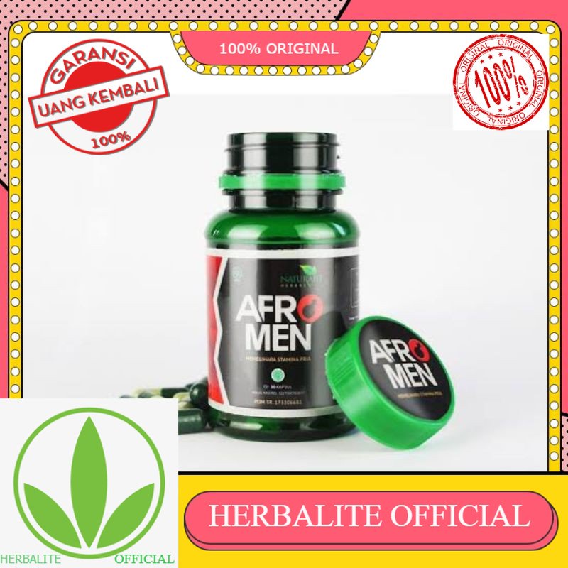 100% ORIGINAL AFROMEN jamu kuat pria Asli BPOM obat penambah vitalitas pria
