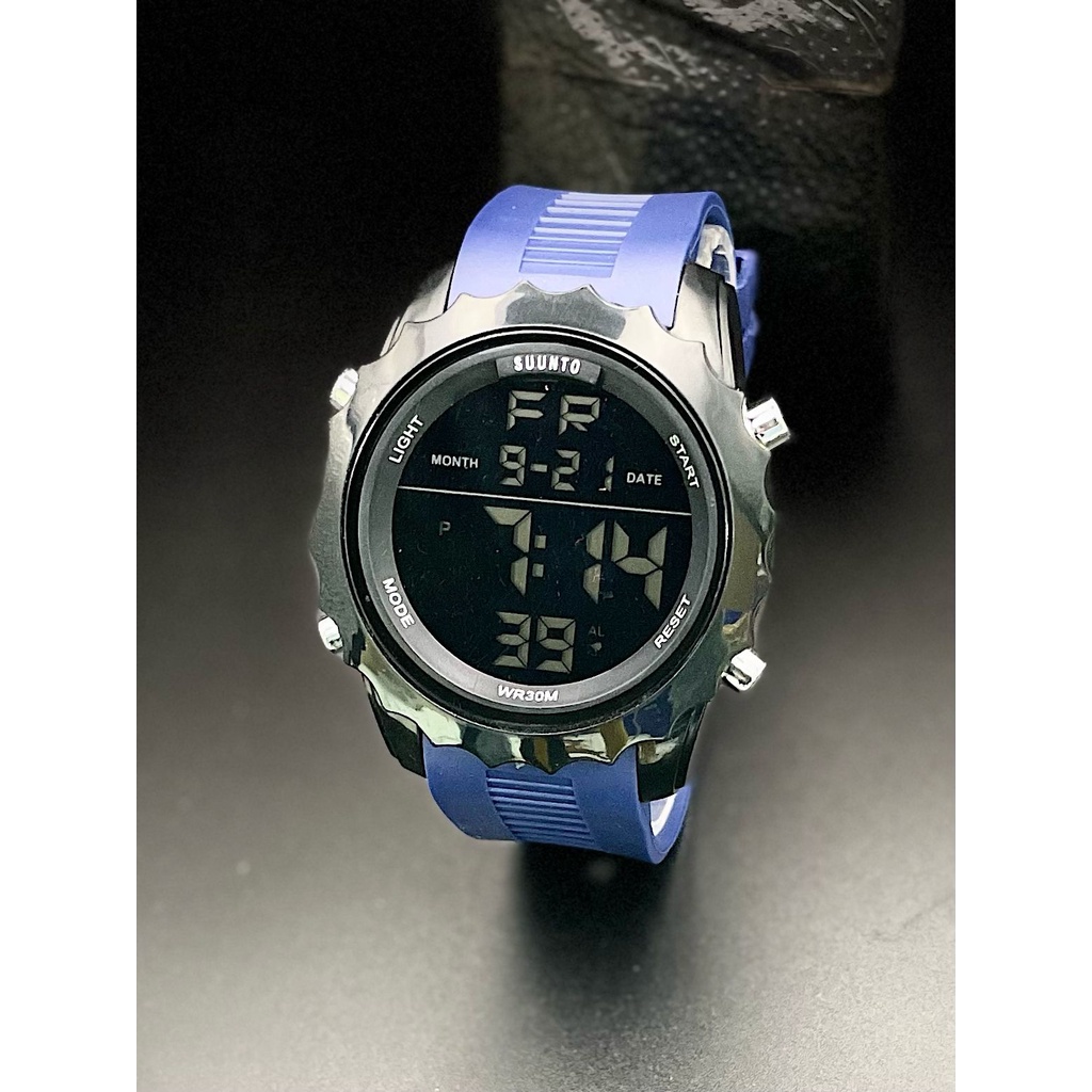 Jam Tangan Pria K9357Z Digital Led Tali Rubber Tanggal Hari Aktif Free Box &amp; Baterai