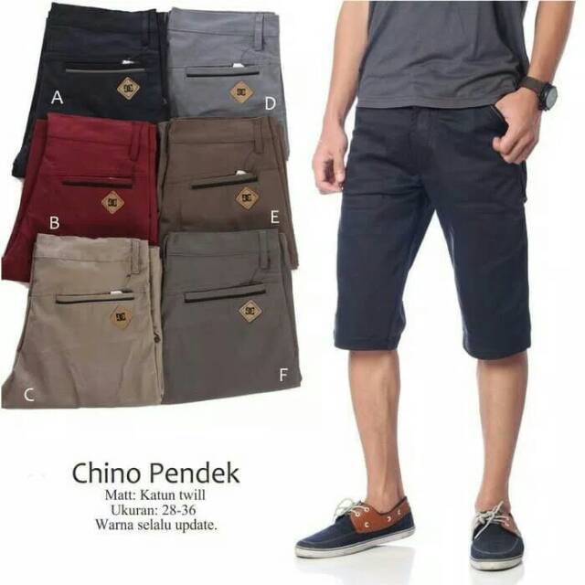 Clana chino clana katun jeans pendek pria