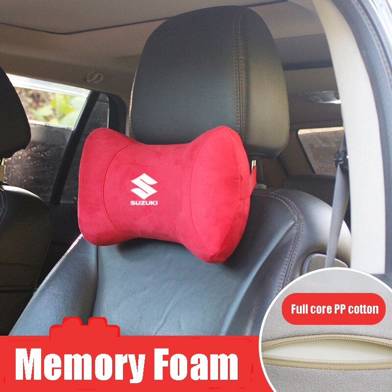 1pc Bantal Sandaran Kepala Jok Mobil Untuk Suzuki Swift XL7 SX4 Alto Jimny GSX R150 gn250 Satria fu Panther FR80