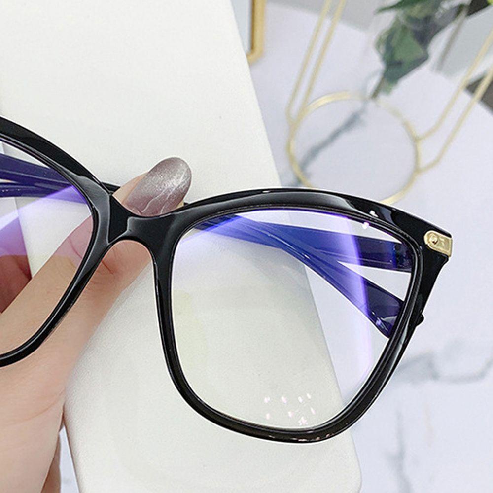 Mxbeauty Kacamata Anti Blue Light Wanita Hitam Cat Eye Bingkai Besar Blue Light Blocking Anti Radiasi Komputer Eyeglasses