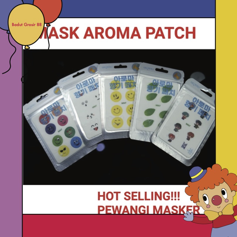 Mask Patch Sticker Aroma / Stiker Masker Wangi Mint Tempel Beraroma DUCKBILL/KF94 /3ply