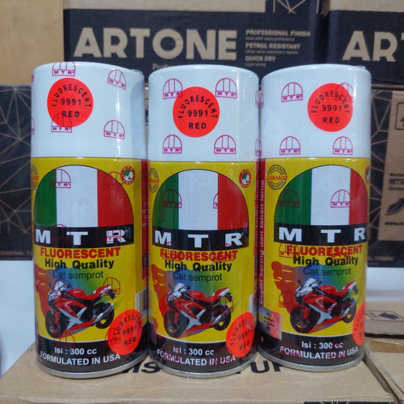 Pilok Pilox Cat Semprot MTR ARTONE Merah Stabilo 9991 Stabilo Red Merah 300cc Ukuran Besar Tahan Bensin Semprotan Bisa diputar Miring dan Lurus ( Horizontal dan Vertical)