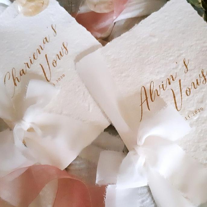 

ANDIENMALL.ID Wedding Vow Book Recycled Paper Kertas Daur Ulang print 2 sisi
