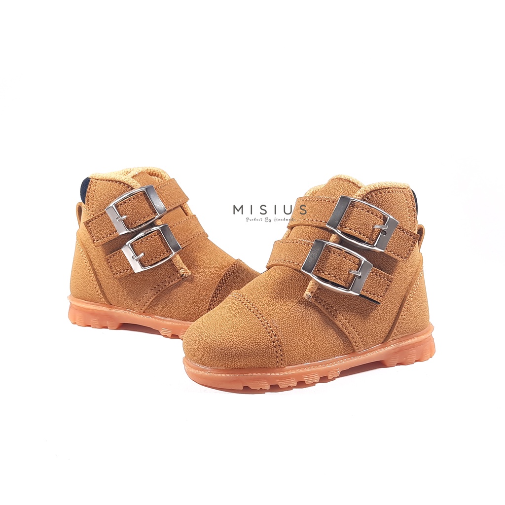 Misius - Rocky Sepatu Boots Anak Double Gesper