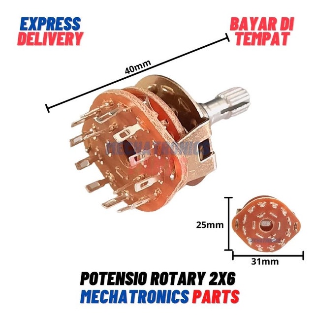 [5647] Potensio Rotary 2x6